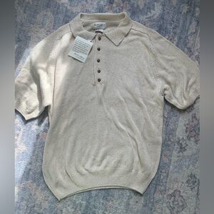 Austin Kane nwt silk blend Beige knit Shirt